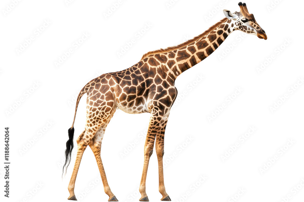Naklejka premium Giraffe Isolated on transparent Background for Creative Projects Use