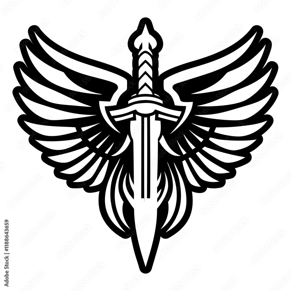 Fototapeta premium A glyph style icon of sword tattoo