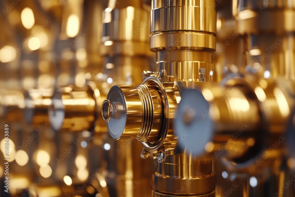 Close-Up of Golden Valves with Soft Focus and Ocean Reflections During the Golden Hour, Capturing the Intricate Details of a Ship's Tank in Stunning Resolution Close-Up of Golden Valves with Soft Focus and Ocean Reflections During the Golden Hour, Capturing the Intricate Details of a Ship's Tank in Stunning Resolution