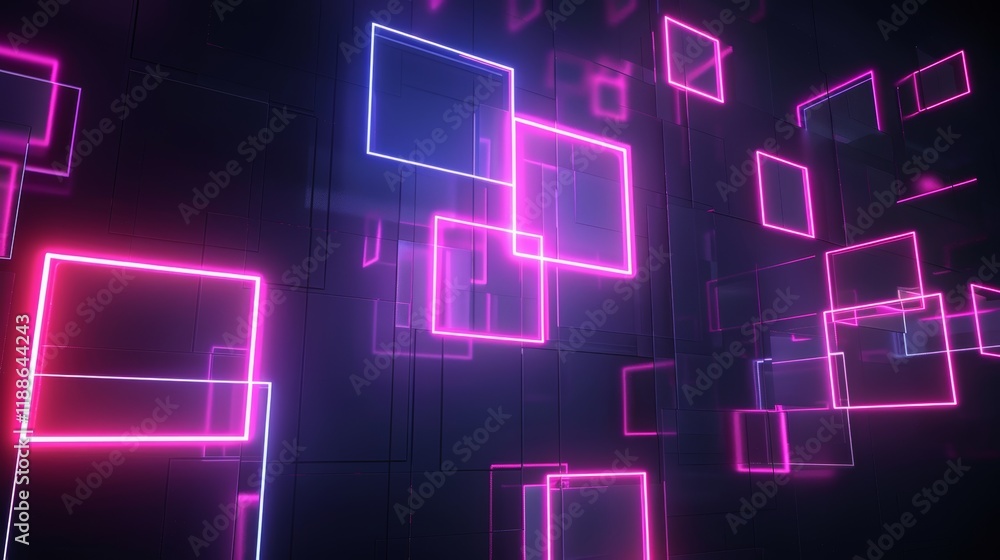 Abstract Neon Square Wallpaper Abstract Neon Square Wallpaper