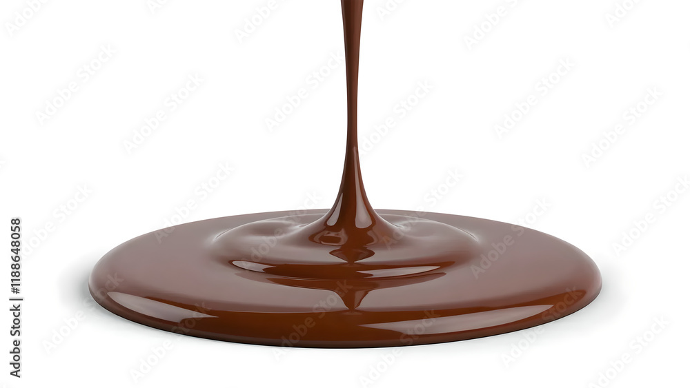 chocolate background abstract liquid pouring from top