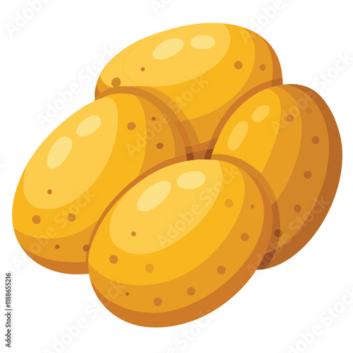 illustration of a Potato isolated on white background