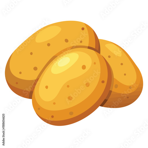 illustration of a Potato isolated on white background