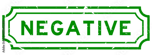 Grunge green negative word rubber seal stamp on white background