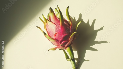 Sunlit Dragon Fruit: A Still Life Study photo