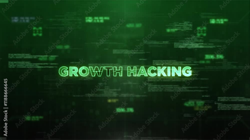 Growth Hacking Style Hologram Video Growth Hacking Style Hologram Video