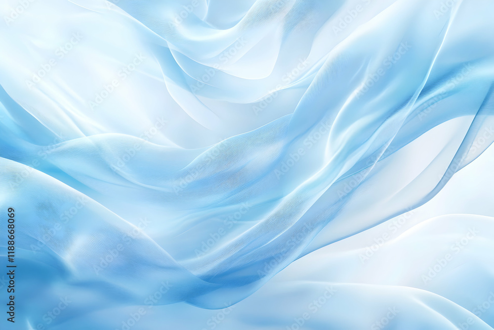 Obraz premium Background created with flowing blue satin fabric, evoking elegance and smoothness