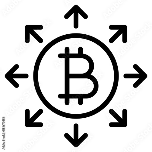 Bitcoin Network Connection Icon