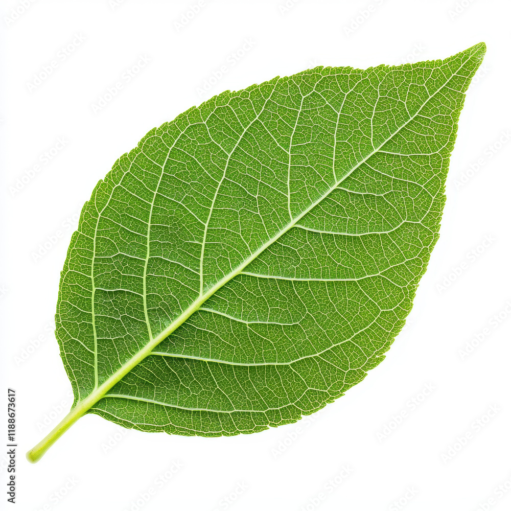 detailed leaf showcasing intricate vein structure and vibrant green color detailed leaf showcasing intricate vein structure and vibrant green color