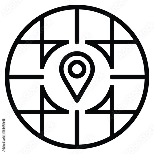 GPS Coordinates icon line vector illustration