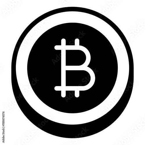 Minimalist Bitcoin Logo Design photo