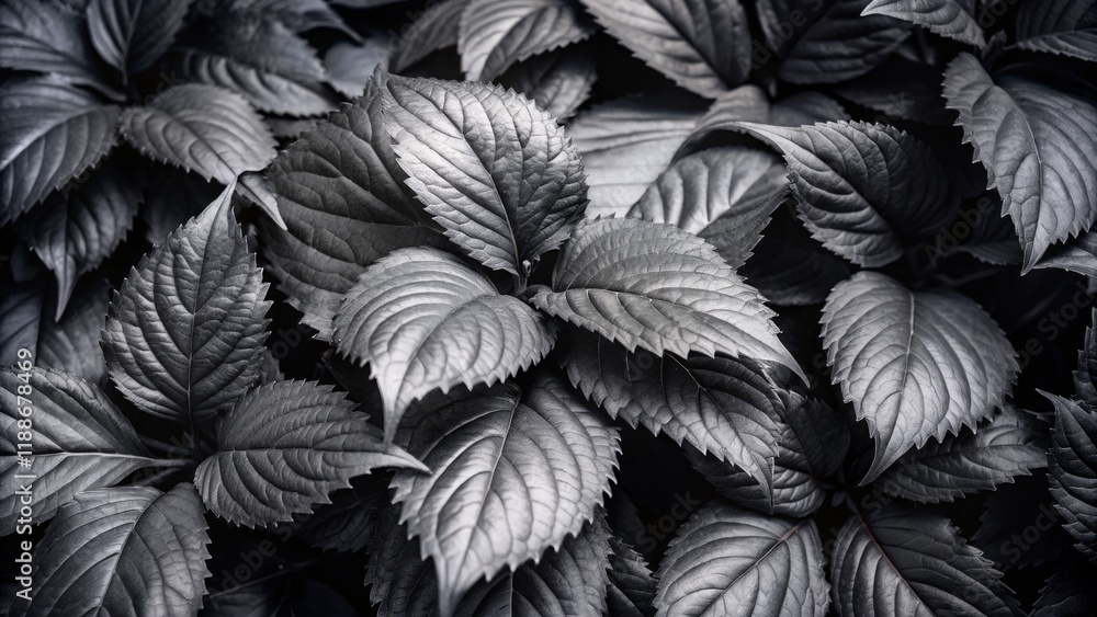 Dark Monochromatic Leaf Composition Close-up Texture, Nature Photography, Plant Details Leaf Texture, Botanical Photography Dark Monochromatic Leaf Composition Close-up Texture, Nature Photography, Plant Details Leaf Texture, Botanical Photography