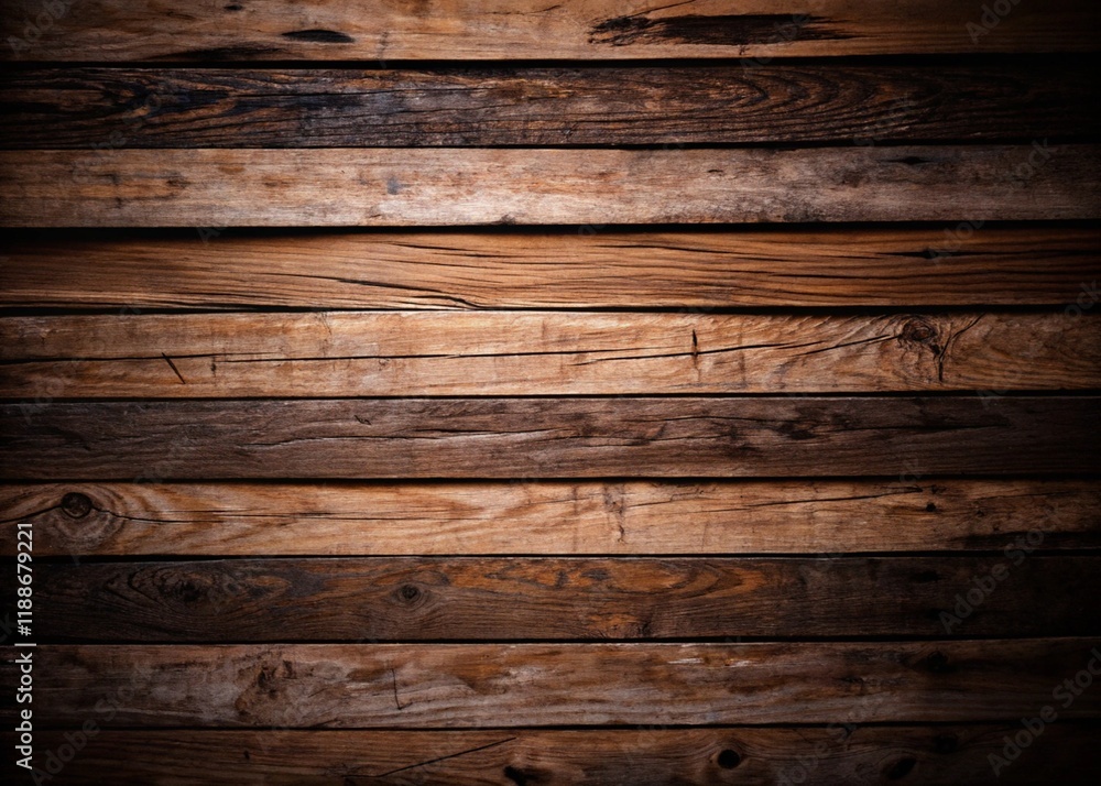 Naklejka premium Old rustic wood plank wall texture background