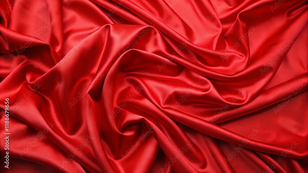 Obraz premium Red Silk Drape Abstract Texture Composition, Fabric Background, Luxury Concept Silk, Texture