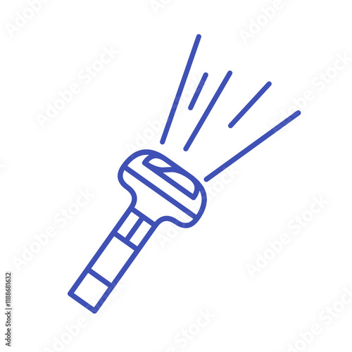 Line icon of flashlight