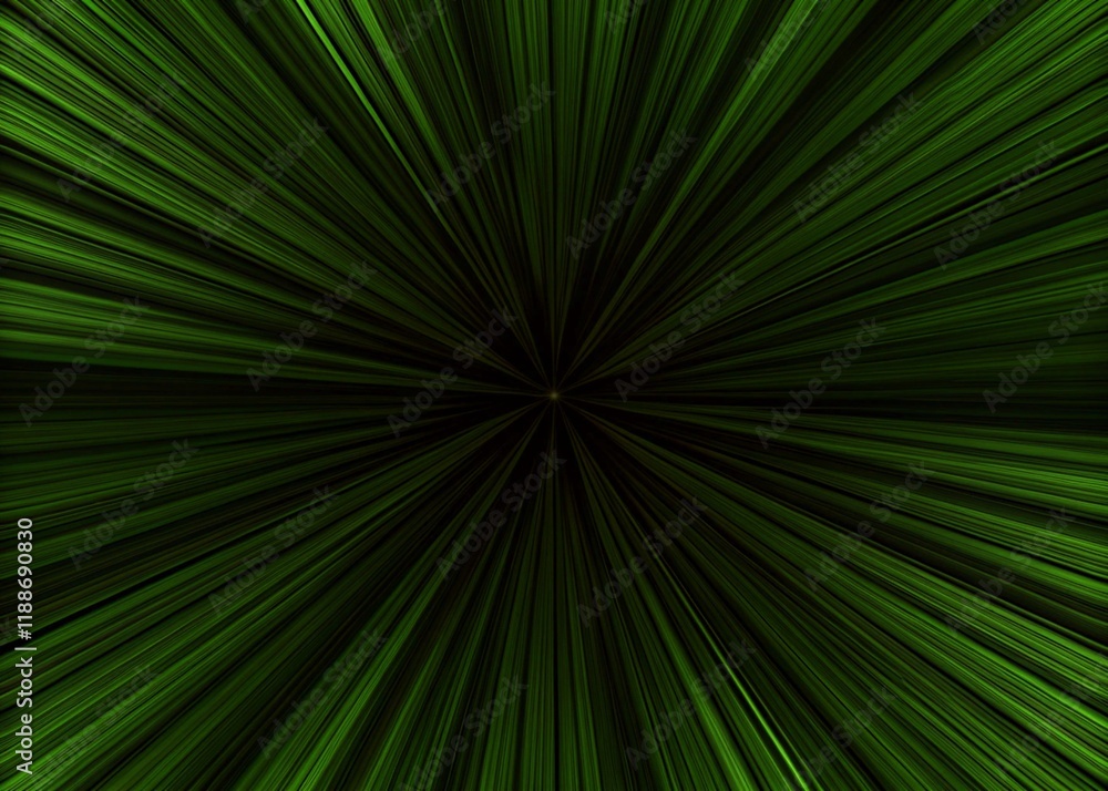 Fototapeta premium Abstract green ray star burst background with smooth line radiation