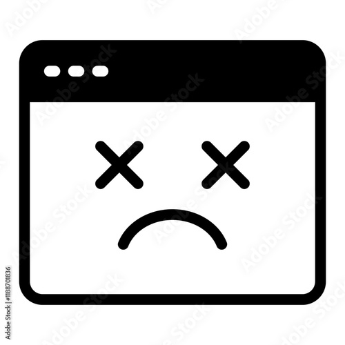 error 404 black icon