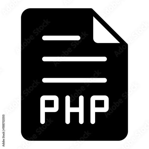 php document black icon