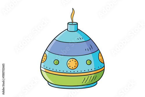 Set of decorative essential oil diffusers featuring artistic shapes, bright colors, and modern designs for wellness and home fragrance