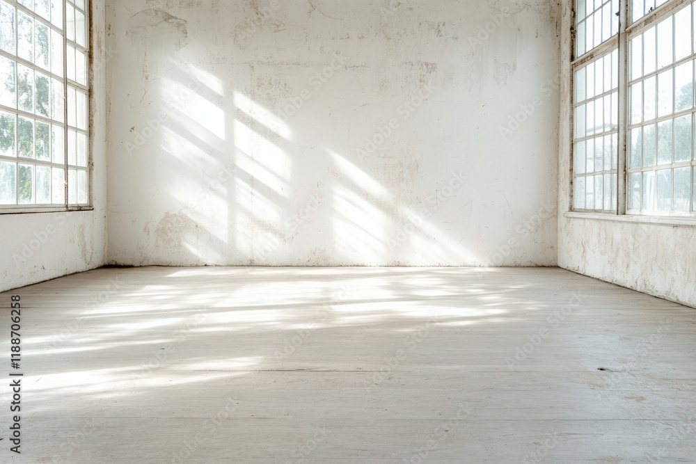 Spacious, minimalist and industrial interior. Generative AI Spacious, minimalist and industrial interior. Generative AI