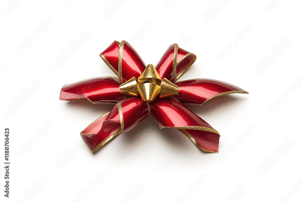 Elegant Red Ribbon with Golden Bow: Festive Decoration, Holiday Gift Wrap, Anniversary, Birthday, Celebration, Party, Elegant Red Ribbon with Golden Bow: Festive Decoration, Holiday Gift Wrap, Anniversary, Birthday, Celebration, Party,