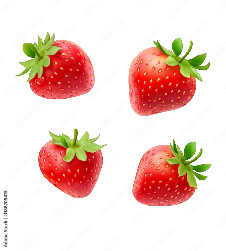 strawberry isolated on white strawberry isolated on white