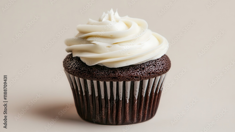 Delicious Chocolate Cupcake with Whipped Frosting Delicious Chocolate Cupcake with Whipped Frosting