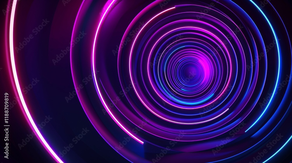 Obraz premium Abstract Neon Circle Wallpaper
