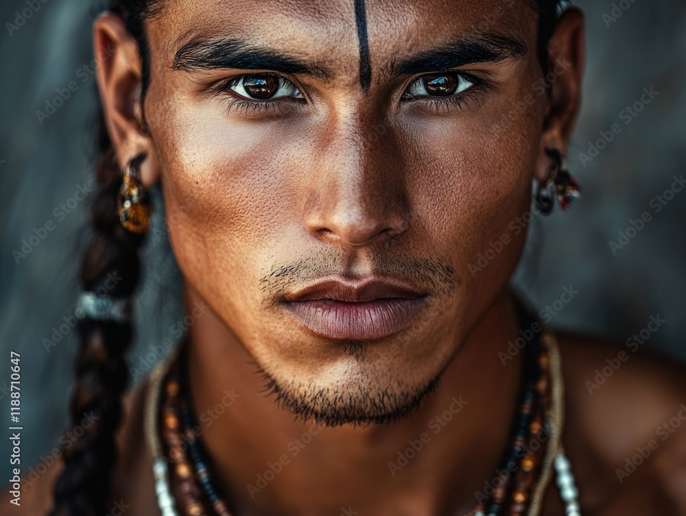 Obraz premium Tribal Aesthetic: Ancient Wisdom, Modern Fashion