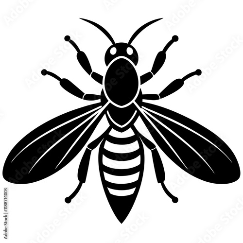 Hornet silhouette vector illustration