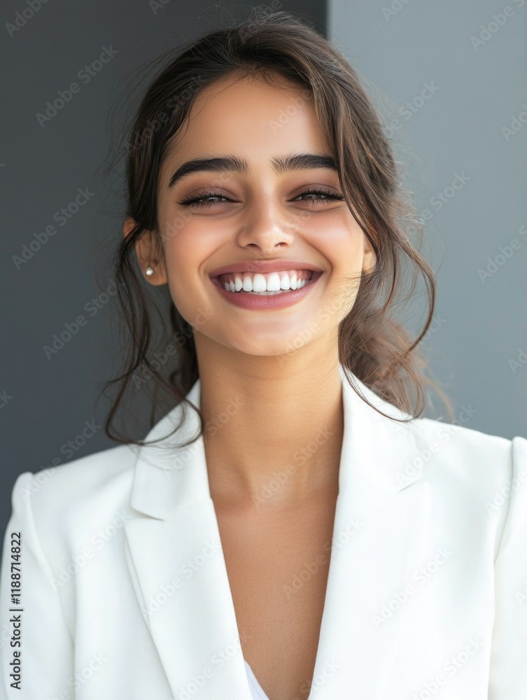 Smiling Woman in Business Attire Smiling Woman in Business Attire