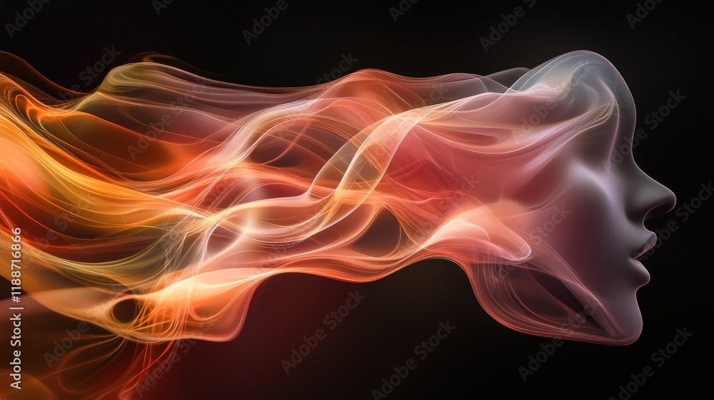 Abstract Portrait: Ethereal Essence of Thought and Emotion Abstract Portrait: Ethereal Essence of Thought and Emotion