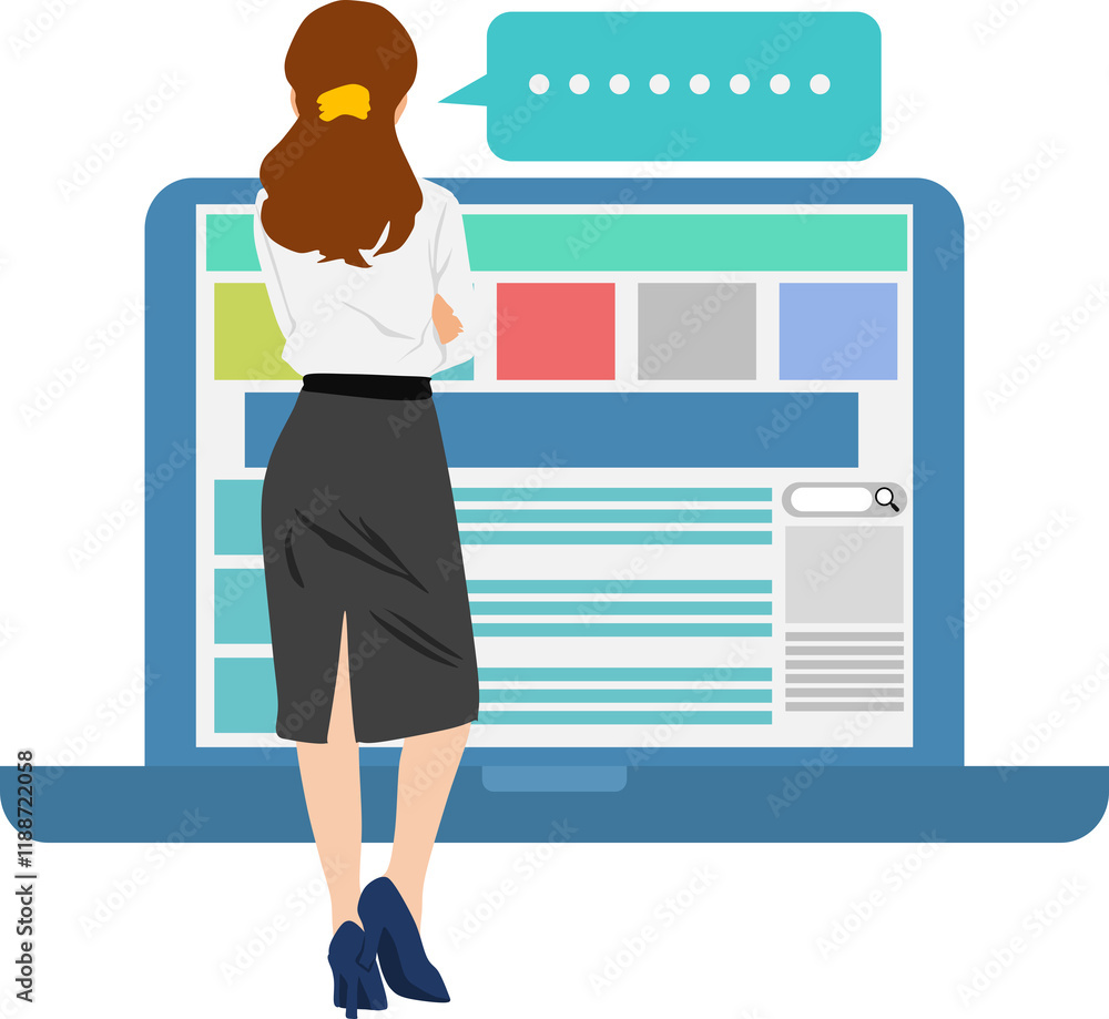 Obraz premium 経営戦略を考えるイラスト