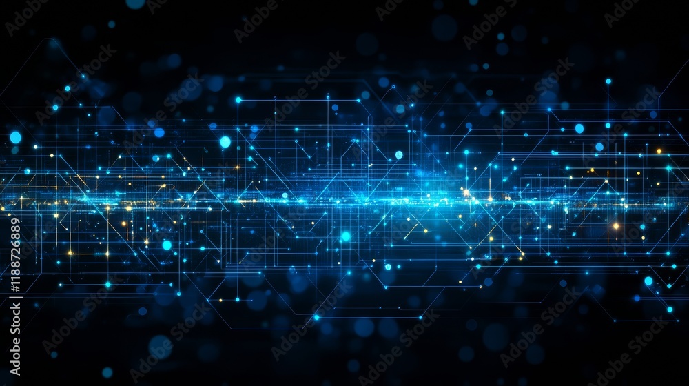 Fototapeta premium Technology driven data flow