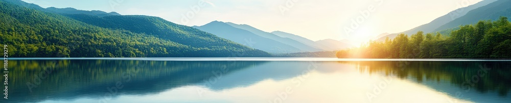 Obraz premium Clean air and water depicted as results of low-carbon solutions