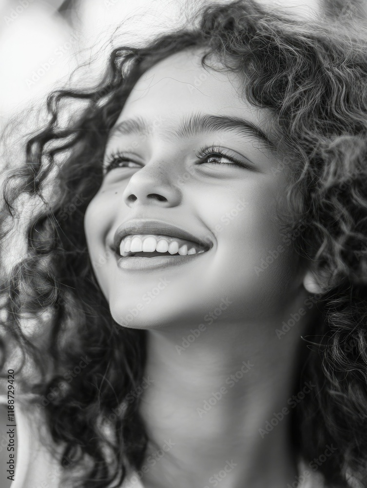Radiant Smile: A Joyful Portrait of a Young Girl Radiant Smile: A Joyful Portrait of a Young Girl