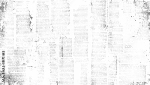 Newspaper paper grunge texture. Vector white and black newspaper paper grunge texture. Newspaper with old grunge vintage unreadable paper texture background.	