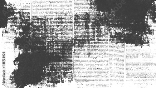 Newspaper paper grunge texture. Vector white and black newspaper paper grunge texture. Newspaper with old grunge vintage unreadable paper texture background.	