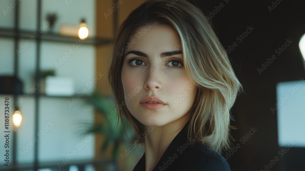 Female Model Portrait in Professional Setting Female Model Portrait in Professional Setting