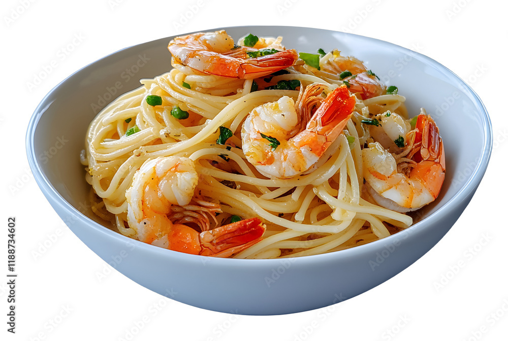 Delicious shrimp pasta dish kitchen countertop food photography bright lighting close-up view culinary art Delicious shrimp pasta dish kitchen countertop food photography bright lighting close-up view culinary art