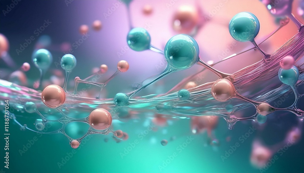 Obraz premium Medical background with molecules and atoms graphic resource