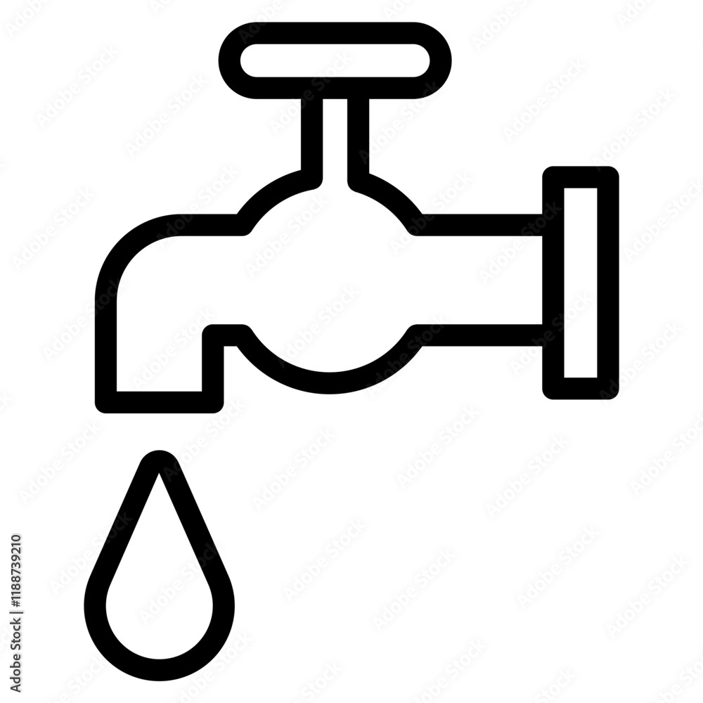 Flat Water Tap Design Ramadan Icon Flat Water Tap Design Ramadan Icon