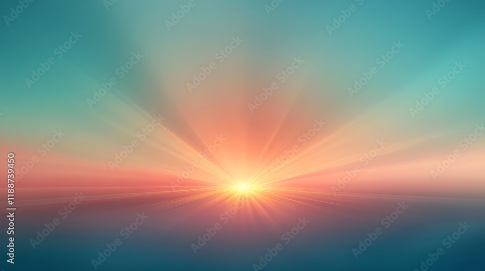 Obraz premium Vibrant Sunset Rays Abstract Background Image