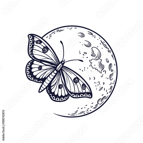 full moon isolated vector illustration