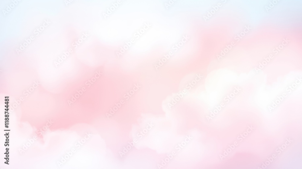 Soft Pastel Sky A Dreamy, Blurred Background of Pink and White Clouds Soft Pastel Sky A Dreamy, Blurred Background of Pink and White Clouds