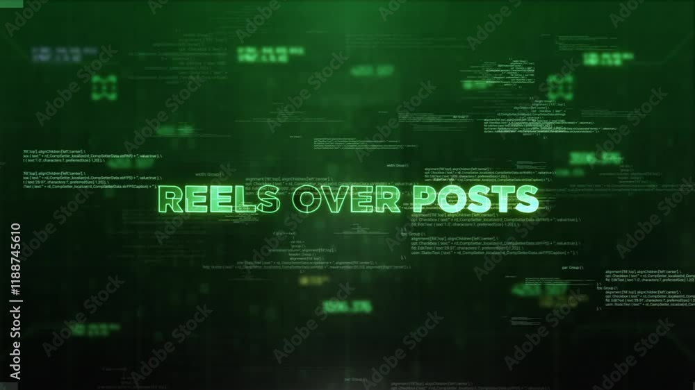 Reels Over Posts Style Hologram Video Reels Over Posts Style Hologram Video