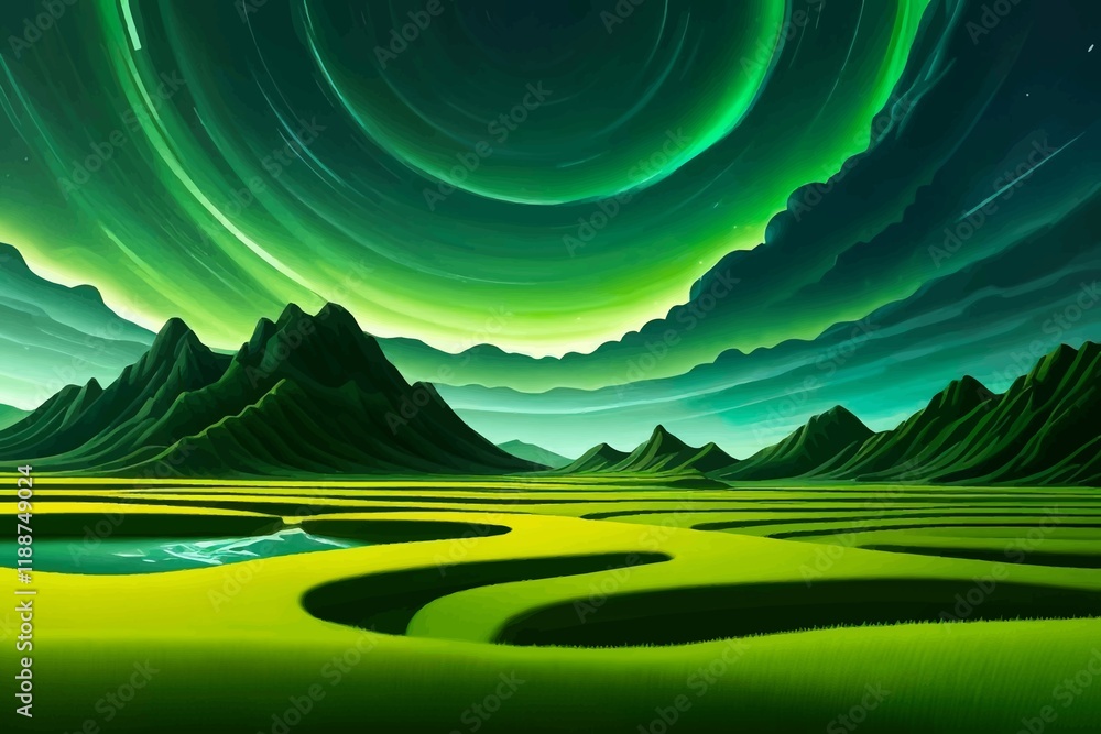 Beautiful and Peaceful Nature Scenery Illustration Landscape Countryside Tranquil Vibrant and Colorful Beautiful and Peaceful Nature Scenery Illustration Landscape Countryside Tranquil Vibrant and Colorful