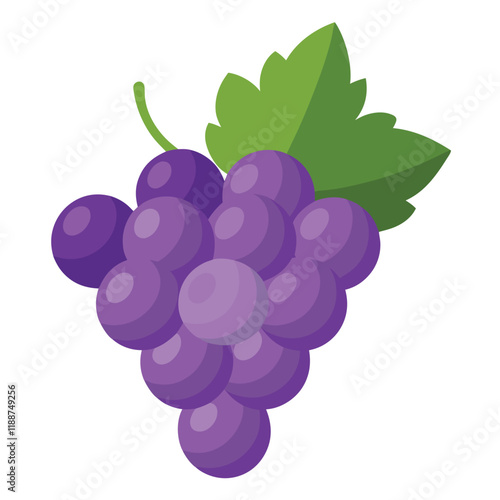 bunch of grapes isolated on white