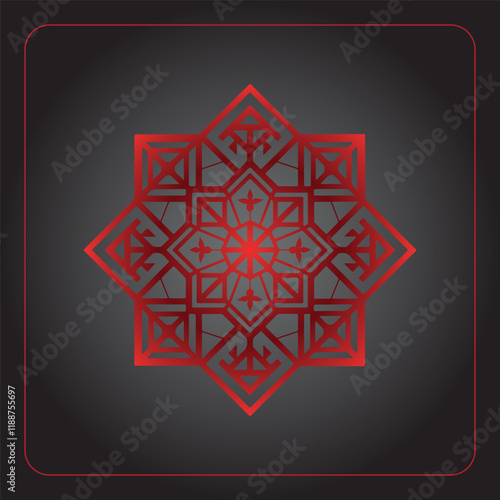 Abstract ornamental mandala art