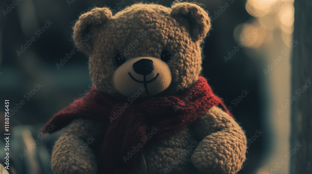 Teddy Bear with Red Scarf - A Timeless Treasure Teddy Bear with Red Scarf - A Timeless Treasure